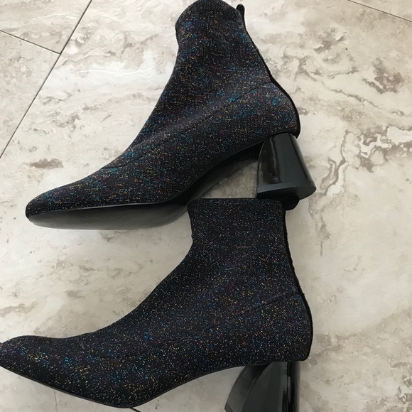 zara glitter boots